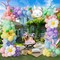 162pcs Easter Balloon Arch Kit - Pastel Balloon Garland with Bunny, Ears, Daisy Foil, Printed Balloons for Baby Shower Party, Spring Birthday, Easter Decorations